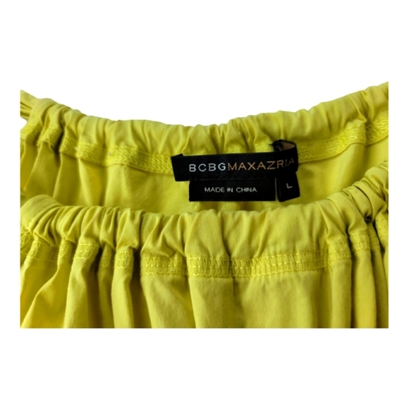 BCBGMAXAZRIA‎ Sleeveless Minimalist Drawstring Yellow Smock Top - Picture 4 of 9